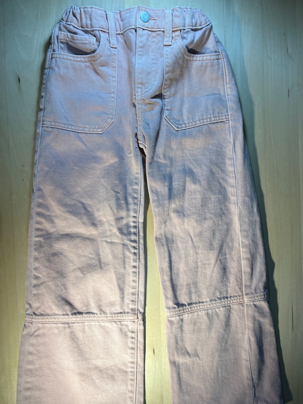 Old Navy Girls Light Pink Baggy Wide-Leg Jeans size 8